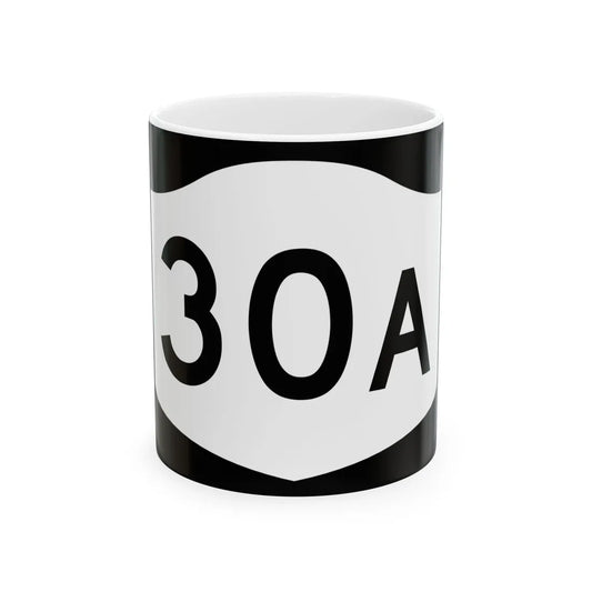 NY-30A (New York) (Road Sign) White Coffee Mug 11oz - Go Mug Yourself