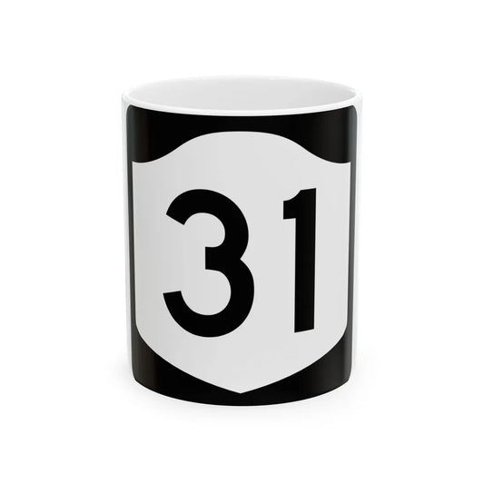NY-31 (New York) (Road Sign) White Coffee Mug 11oz - Go Mug Yourself