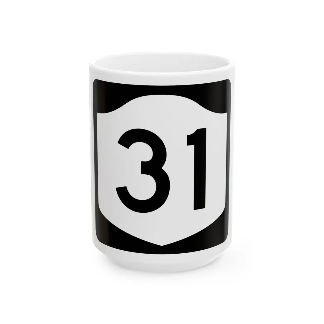 NY-31 (New York) (Road Sign) White Coffee Mug 15oz - Go Mug Yourself