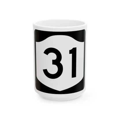 NY-31 (New York) (Road Sign) White Coffee Mug 15oz - Go Mug Yourself
