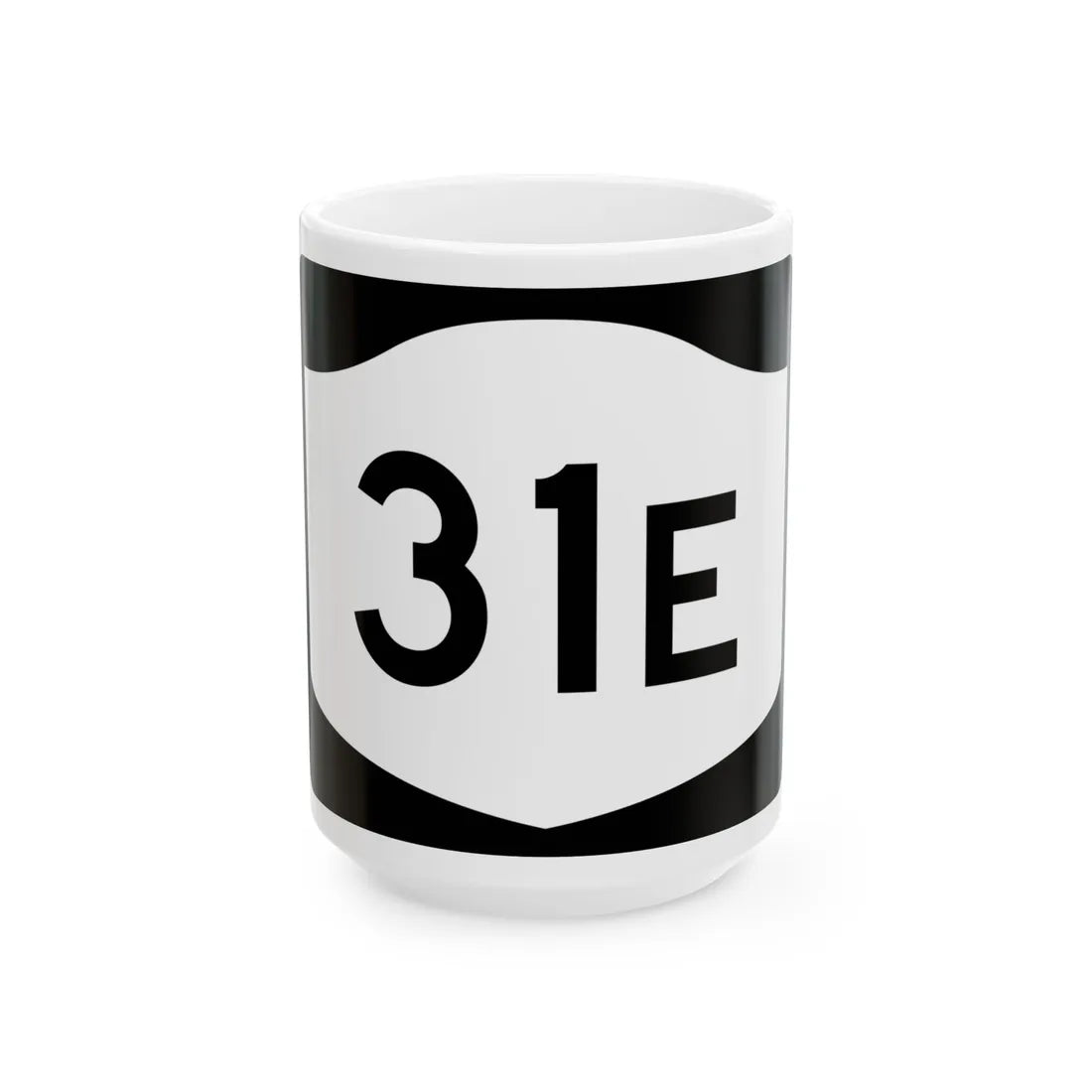 NY-31E (New York) (Road Sign) White Coffee Mug 15oz - Go Mug Yourself