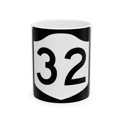 NY-32 (New York) (Road Sign) White Coffee Mug 11oz - Go Mug Yourself