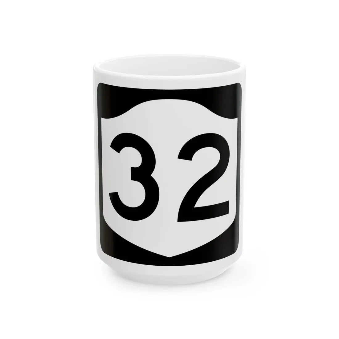 NY-32 (New York) (Road Sign) White Coffee Mug 15oz - Go Mug Yourself