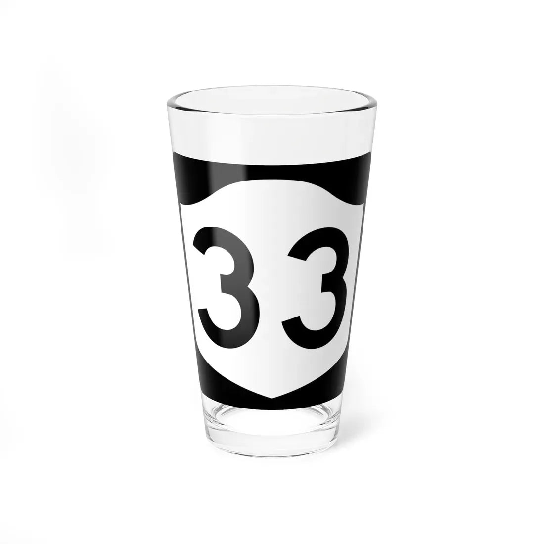 NY-33 (New York) (Road Sign) Pint Glass 16oz 16oz - Go Mug Yourself
