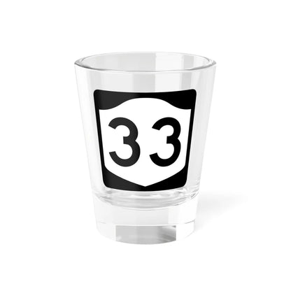 NY-33 (New York) (Road Sign) Shot Glass 1.5oz 1.5oz - Go Mug Yourself