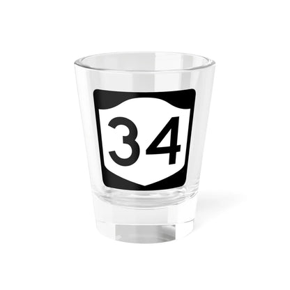 NY-34 (New York) (Road Sign) Shot Glass 1.5oz 1.5oz - Go Mug Yourself