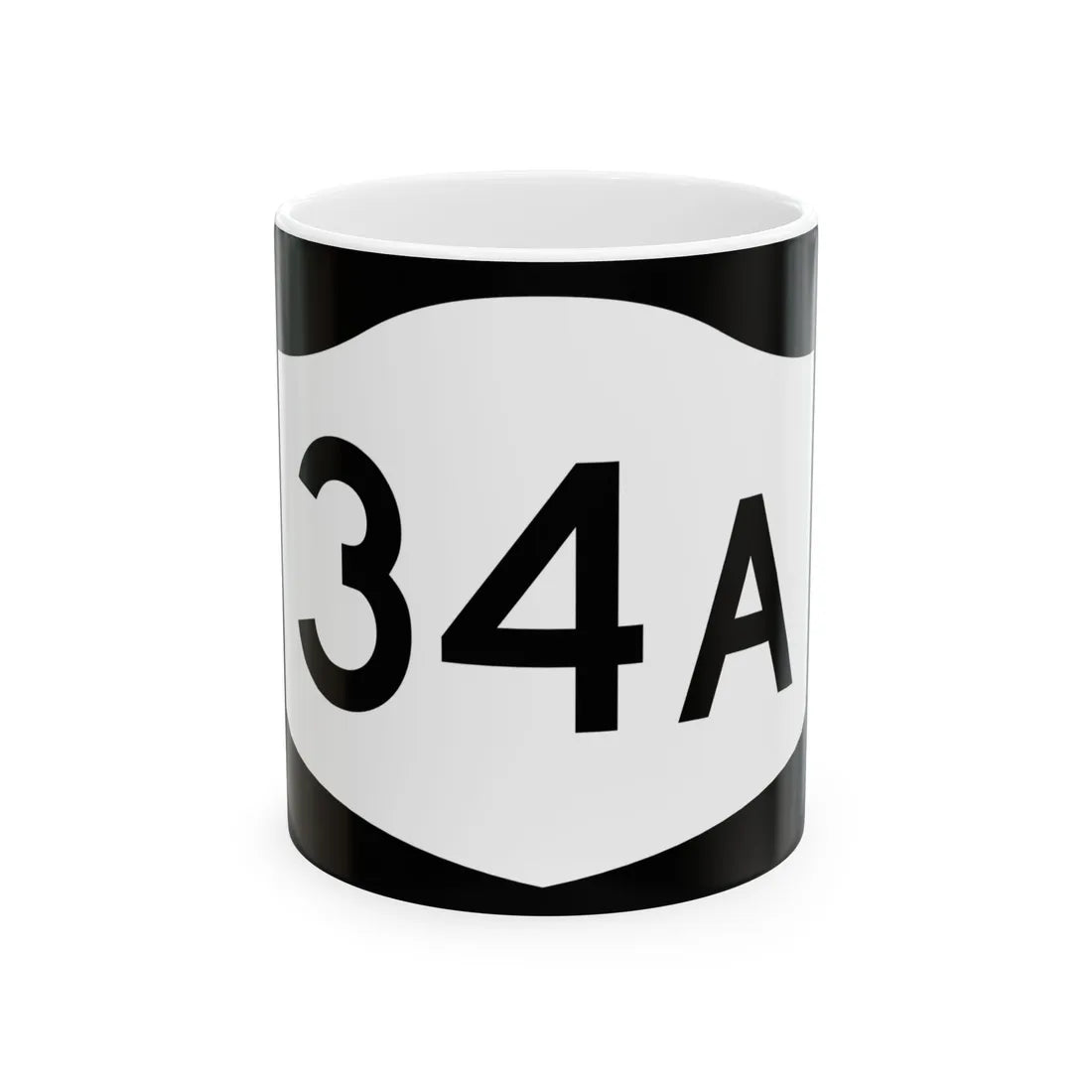 NY-34A (New York) (Road Sign) White Coffee Mug 11oz - Go Mug Yourself
