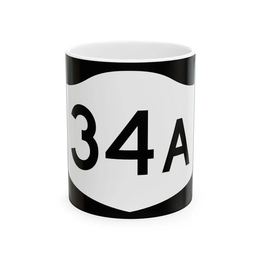 NY-34A (New York) (Road Sign) White Coffee Mug 11oz - Go Mug Yourself