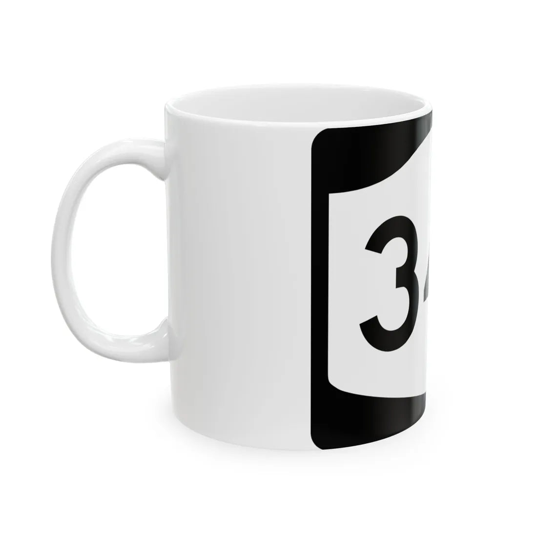 NY-34A (New York) (Road Sign) White Coffee Mug - Go Mug Yourself