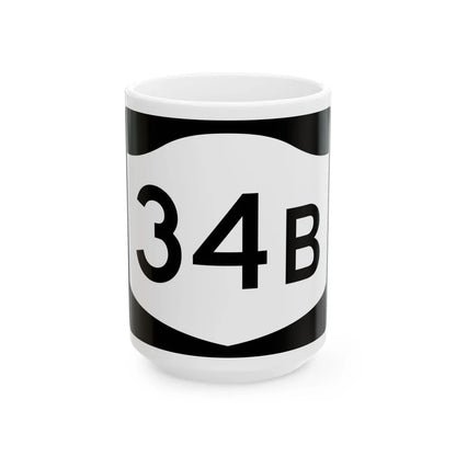 NY-34B (New York) (Road Sign) White Coffee Mug 15oz - Go Mug Yourself