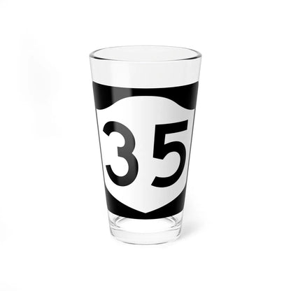 NY-35 (New York) (Road Sign) Pint Glass 16oz 16oz - Go Mug Yourself