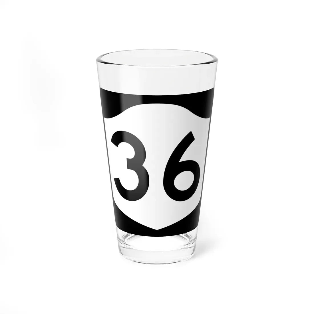 NY-36 (New York) (Road Sign) Pint Glass 16oz 16oz - Go Mug Yourself