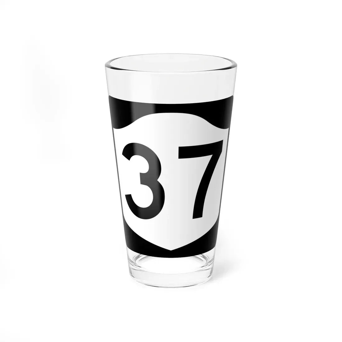 NY-37 (New York) (Road Sign) Pint Glass 16oz 16oz - Go Mug Yourself