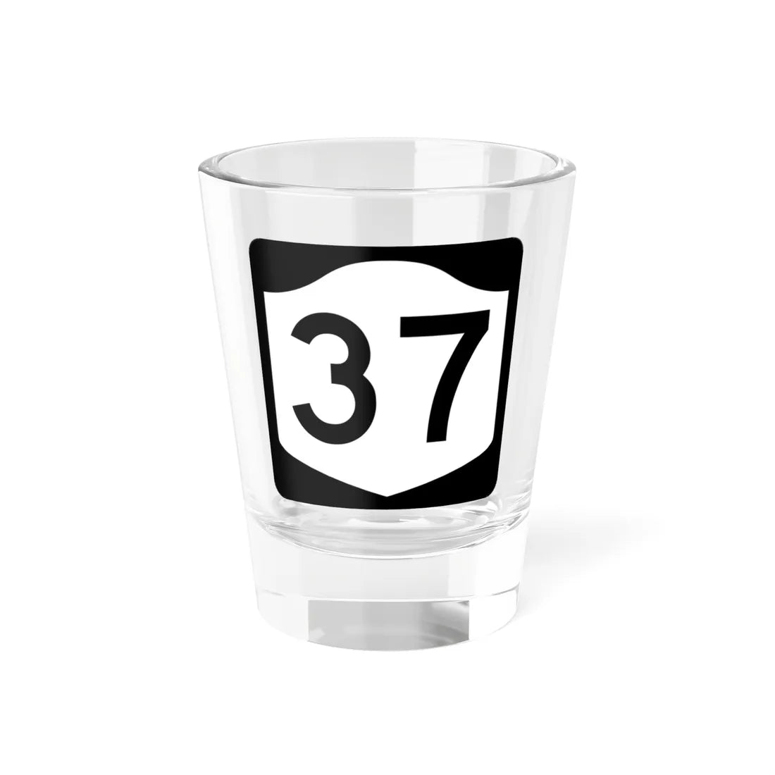 NY-37 (New York) (Road Sign) Shot Glass 1.5oz 1.5oz - Go Mug Yourself