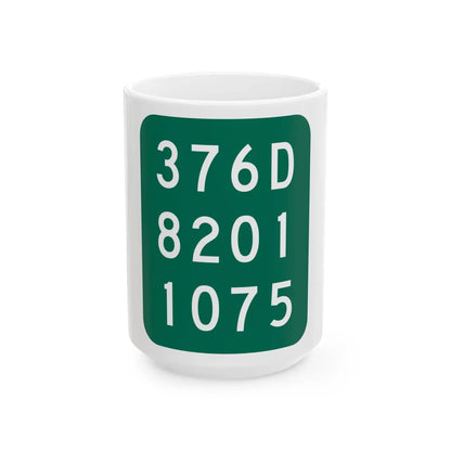 NY-376D (New York) (Road Sign) White Coffee Mug 15oz - Go Mug Yourself