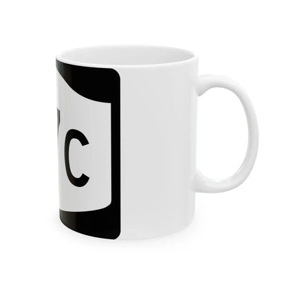 NY-37C (New York) (Road Sign) White Coffee Mug - Go Mug Yourself