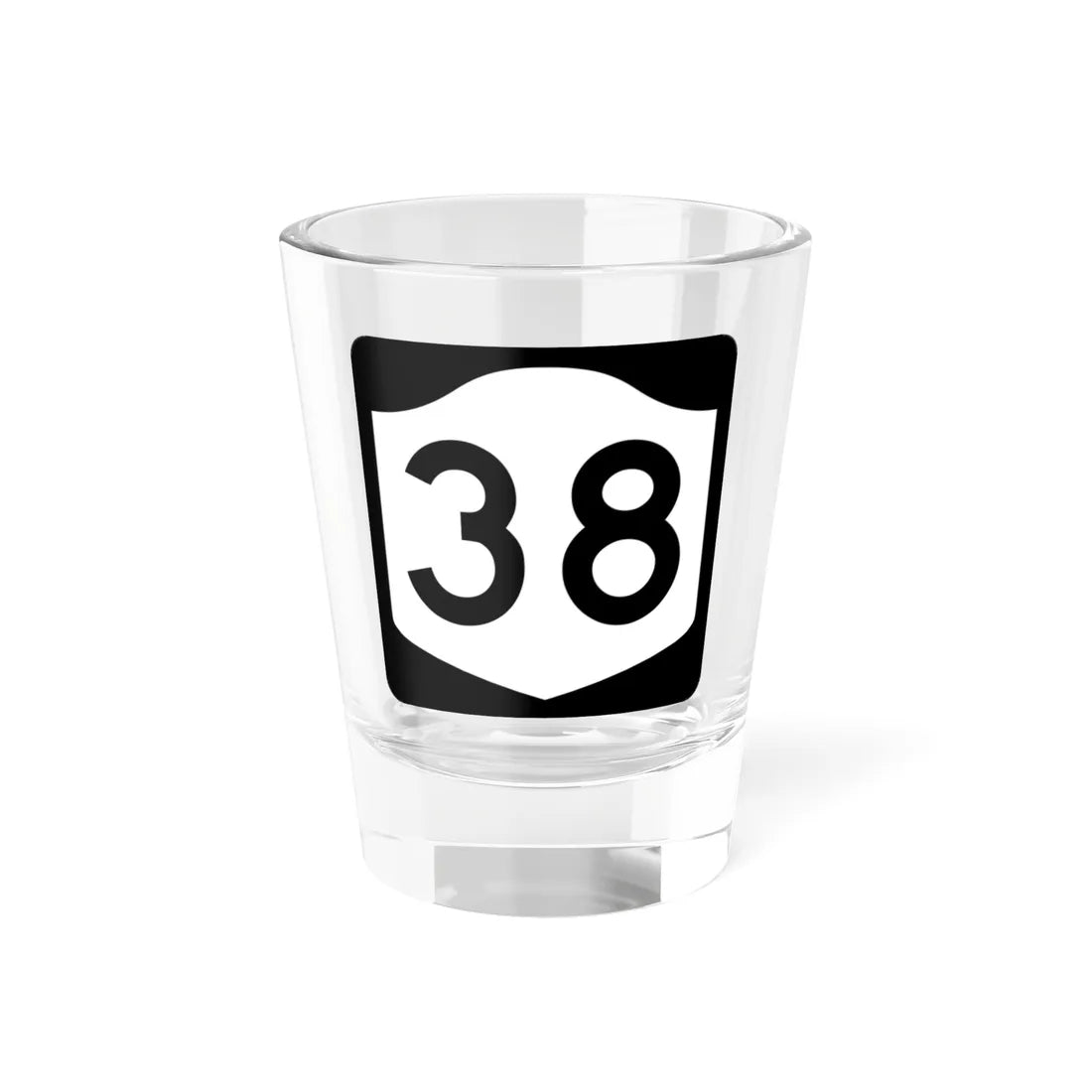 NY-38 (New York) (Road Sign) Shot Glass 1.5oz 1.5oz - Go Mug Yourself