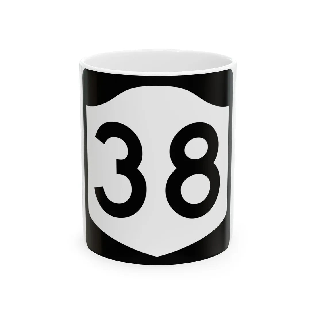 NY-38 (New York) (Road Sign) White Coffee Mug 11oz - Go Mug Yourself