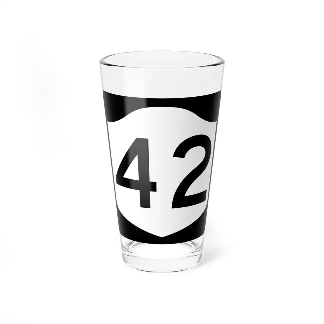 NY-42 (New York) (Road Sign) Pint Glass 16oz 16oz - Go Mug Yourself