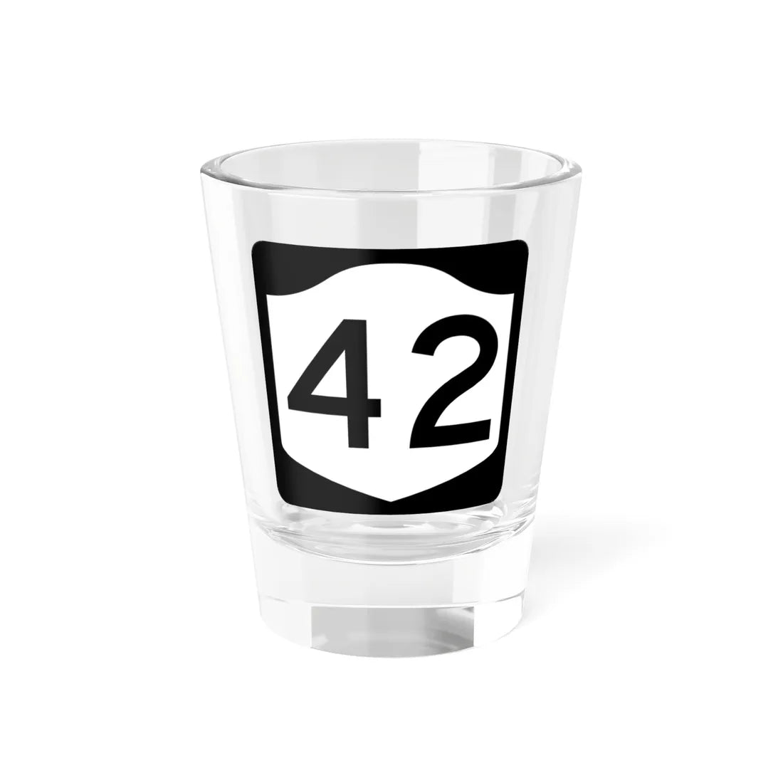 NY-42 (New York) (Road Sign) Shot Glass 1.5oz 1.5oz - Go Mug Yourself