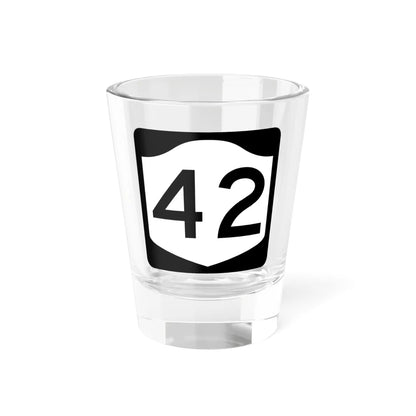NY-42 (New York) (Road Sign) Shot Glass 1.5oz 1.5oz - Go Mug Yourself