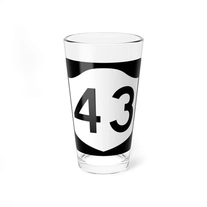 NY-43 (New York) (Road Sign) Pint Glass 16oz 16oz - Go Mug Yourself