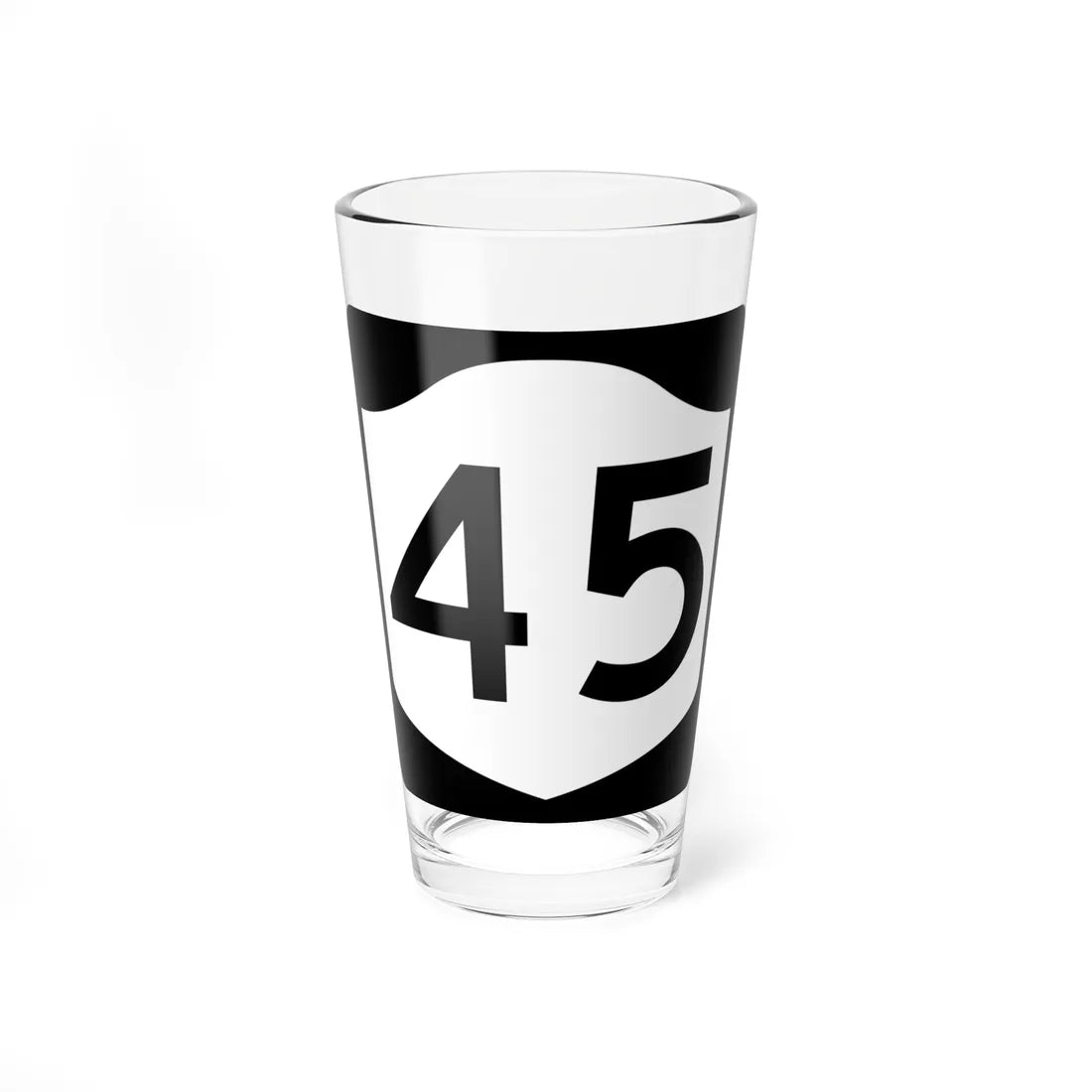 NY-45 (New York) (Road Sign) Pint Glss 16oz 16oz - Go Mug Yourself