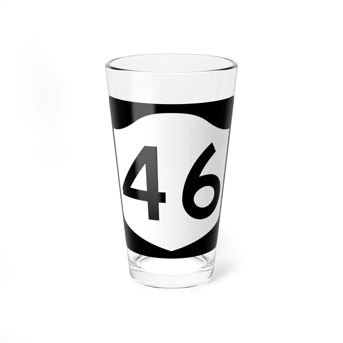 NY-46 (New York) (Road Sign) Pint Glass 16oz 16oz - Go Mug Yourself