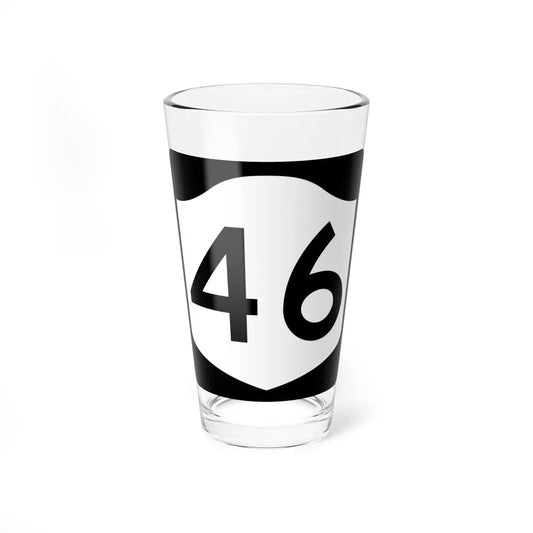 NY-46 (New York) (Road Sign) Pint Glass 16oz 16oz - Go Mug Yourself