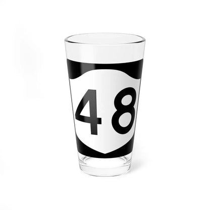 NY-48 (New York) (Road Sign) Pint Glass 16oz 16oz - Go Mug Yourself