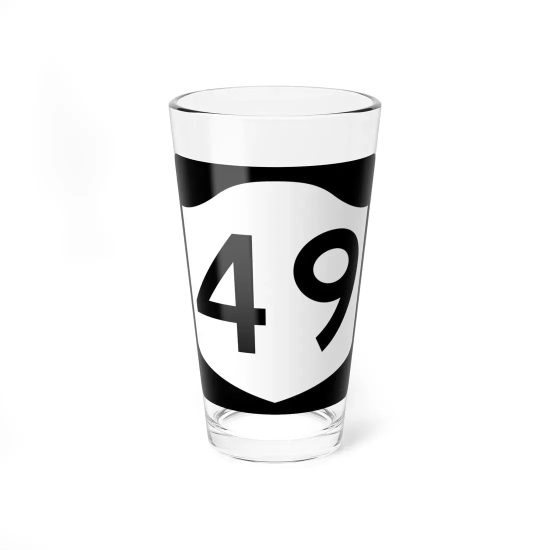 NY-49 (New York) (Road Sign) Pint Glass 16oz 16oz - Go Mug Yourself