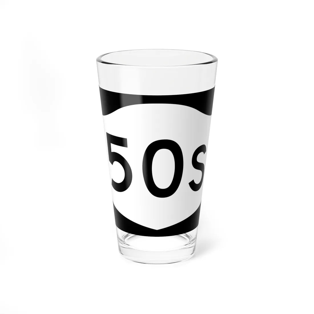 NY-50S (New York) (Road Sign) Pint Glass 16oz 16oz - Go Mug Yourself