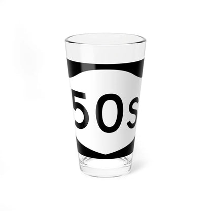 NY-50S (New York) (Road Sign) Pint Glass 16oz 16oz - Go Mug Yourself