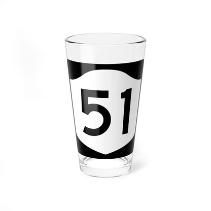 NY-51 (New York) (Road Sign) Pint Glass 16oz 16oz - Go Mug Yourself