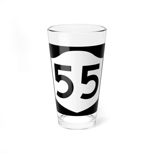 NY-55 (New York) (Road Sign) Pint Glass 16oz 16oz - Go Mug Yourself
