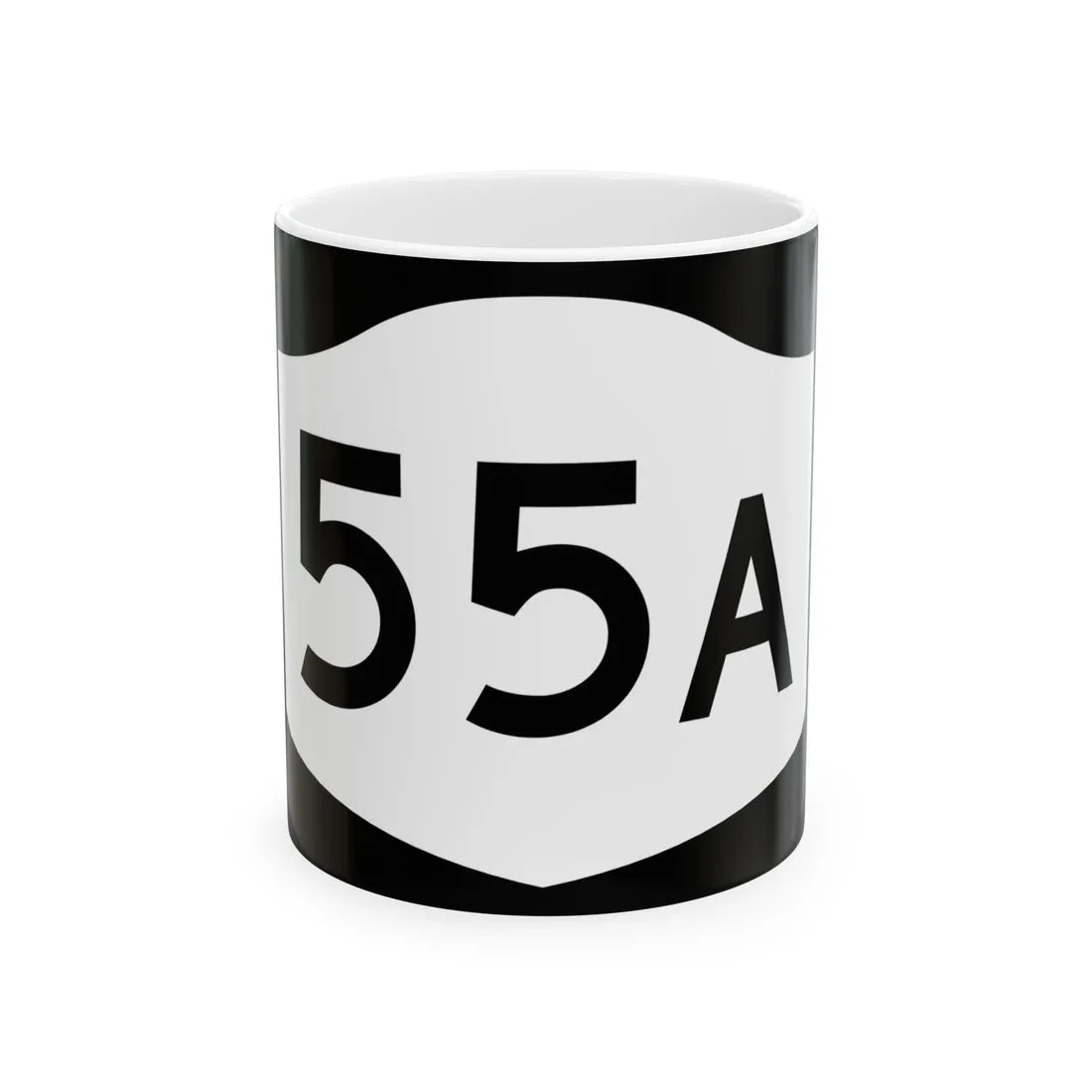 NY-55A (New York) (Road Sign) White Coffee Mug 11oz - Go Mug Yourself