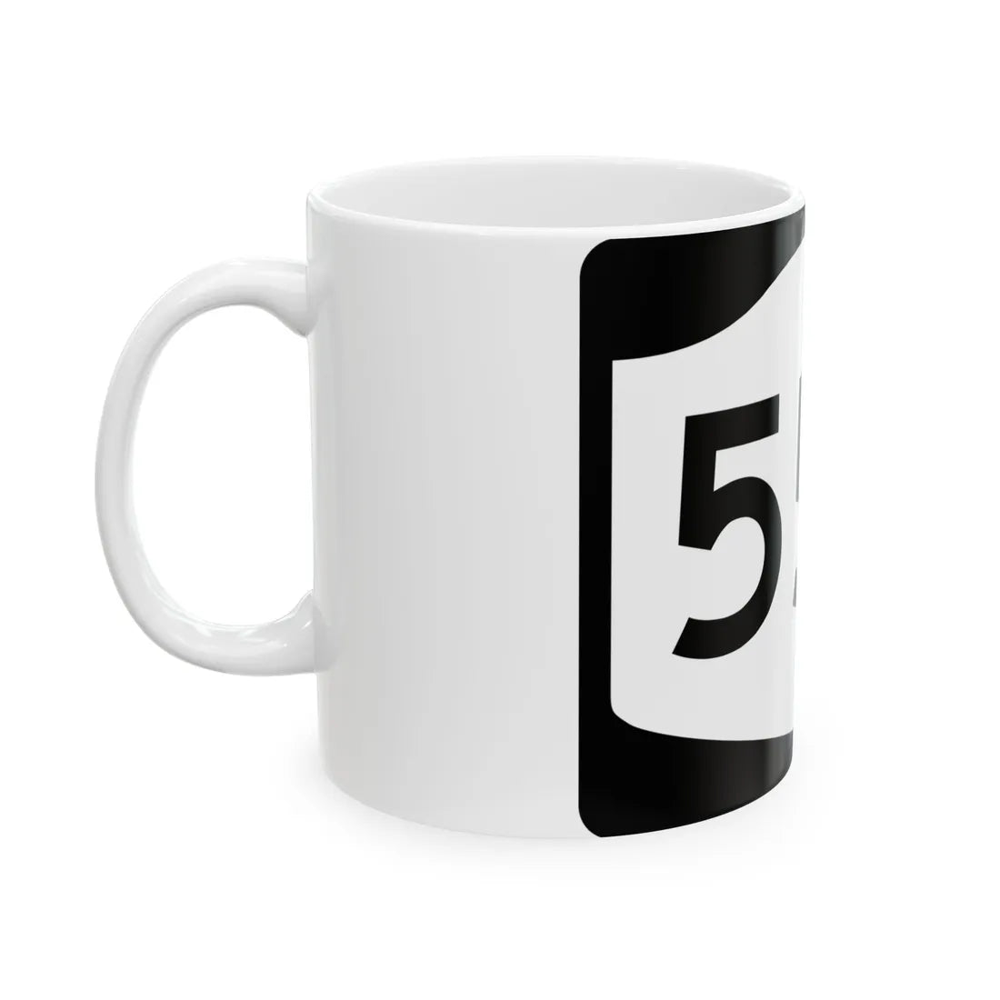 NY-55A (New York) (Road Sign) White Coffee Mug - Go Mug Yourself