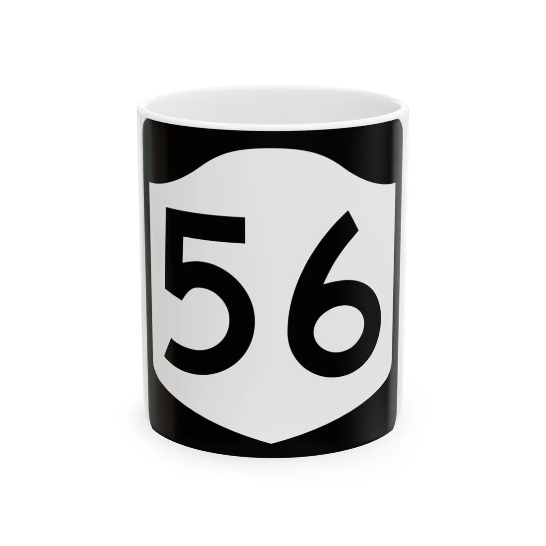 NY-56 (New York) (Road Sign) White Coffee Mug 11oz - Go Mug Yourself