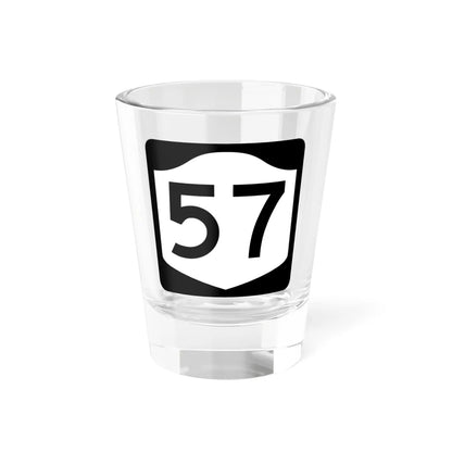 NY-57 (New York) (Road Sign) Shot Glass 1.5oz 1.5oz - Go Mug Yourself
