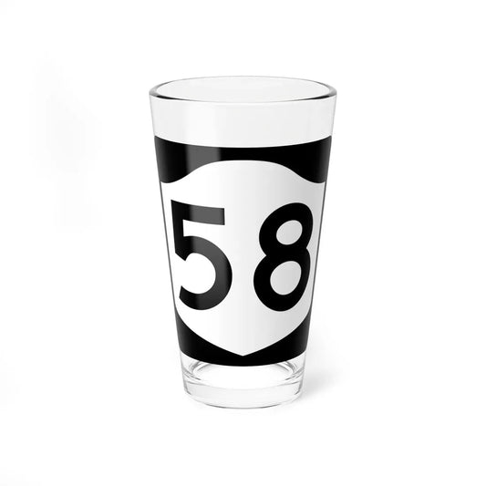 NY-58 (New York) (Road Sign) Pint Glass 16oz 16oz - Go Mug Yourself