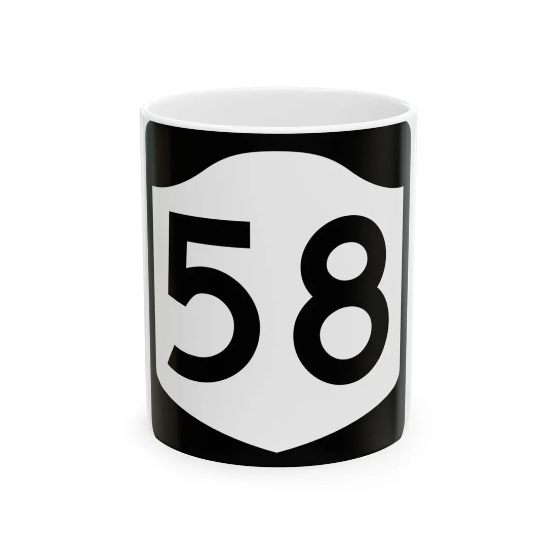 NY-58 (New York) (Road Sign) White Coffee Mug 11oz - Go Mug Yourself