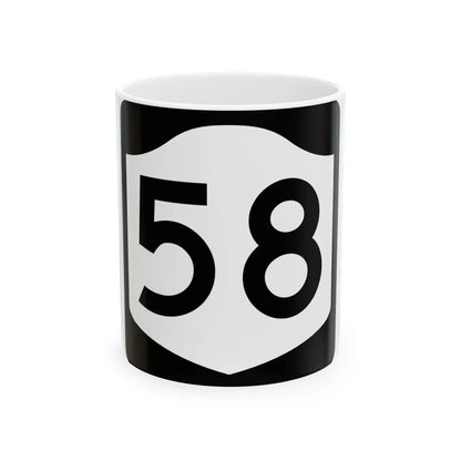 NY-58 (New York) (Road Sign) White Coffee Mug 11oz - Go Mug Yourself