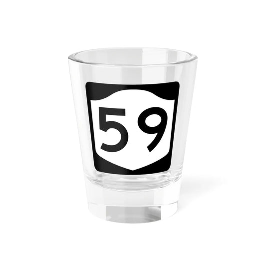NY-59 (New York) (Road Sign) Shot Glass 1.5oz 1.5oz - Go Mug Yourself