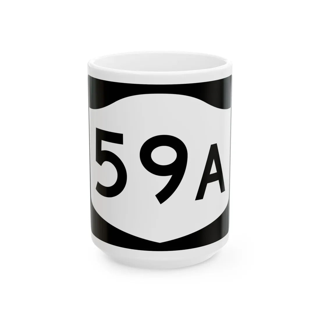 NY-59A (New York) (Road Sign) White Coffee Mug 15oz - Go Mug Yourself