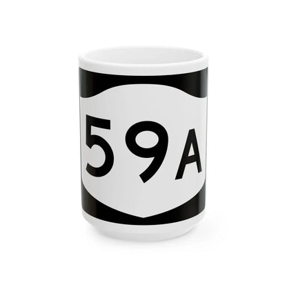 NY-59A (New York) (Road Sign) White Coffee Mug 15oz - Go Mug Yourself