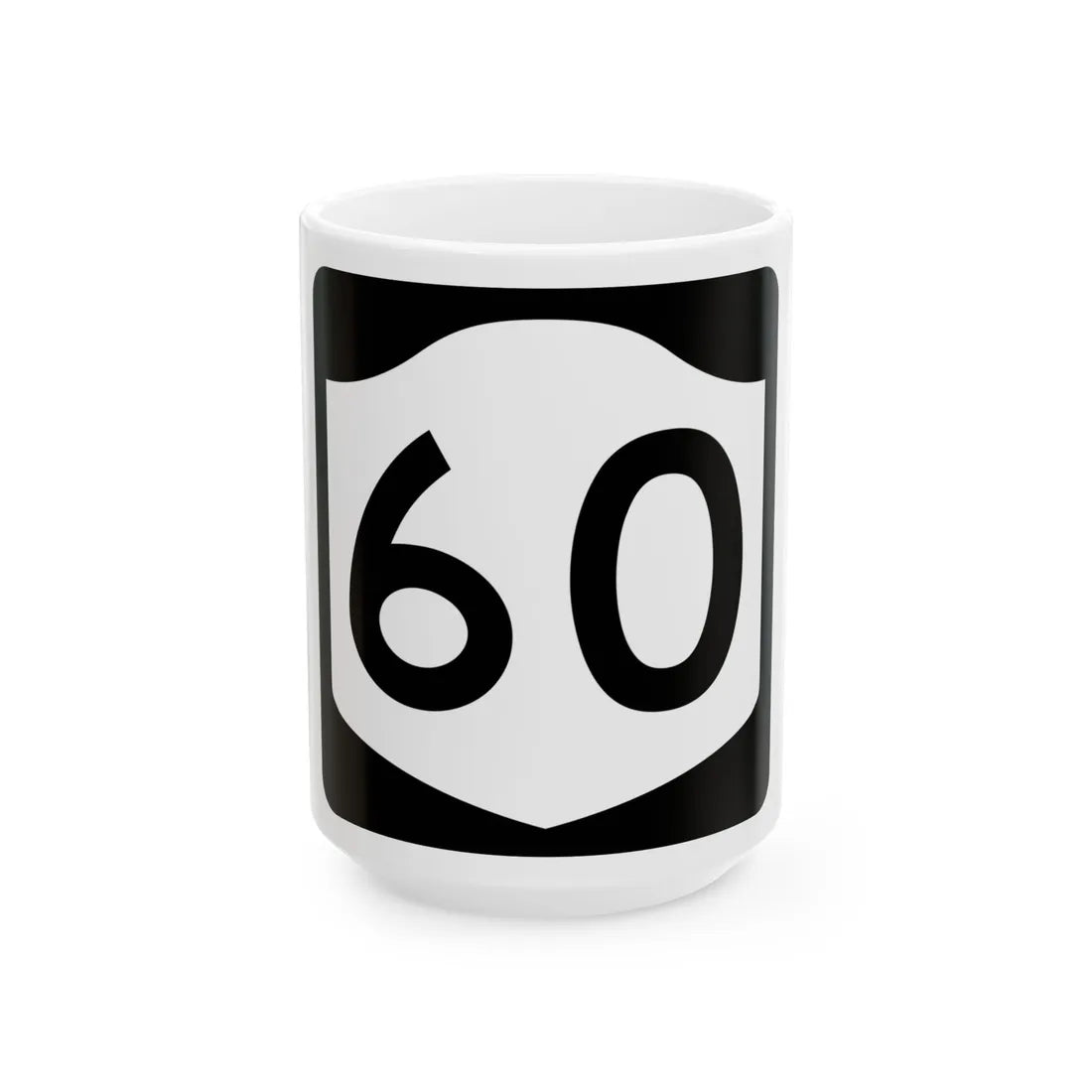 NY-60 (New York) (Road Sign) White Coffee Mug 15oz - Go Mug Yourself