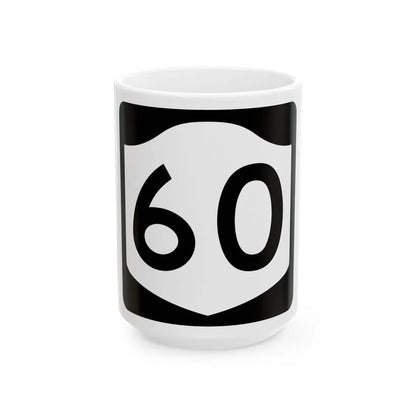 NY-60 (New York) (Road Sign) White Coffee Mug 15oz - Go Mug Yourself