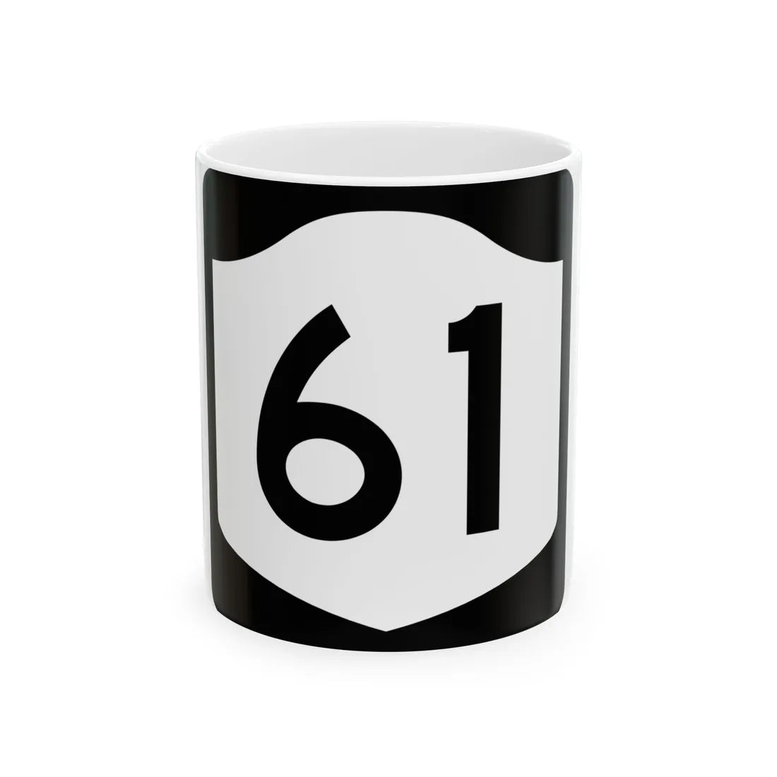 NY-61 (New York) (Road Sign) White Coffee Mug 11oz - Go Mug Yourself