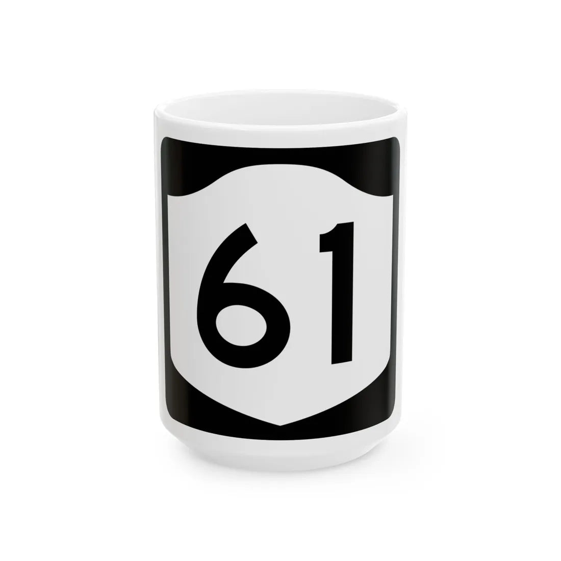 NY-61 (New York) (Road Sign) White Coffee Mug 15oz - Go Mug Yourself