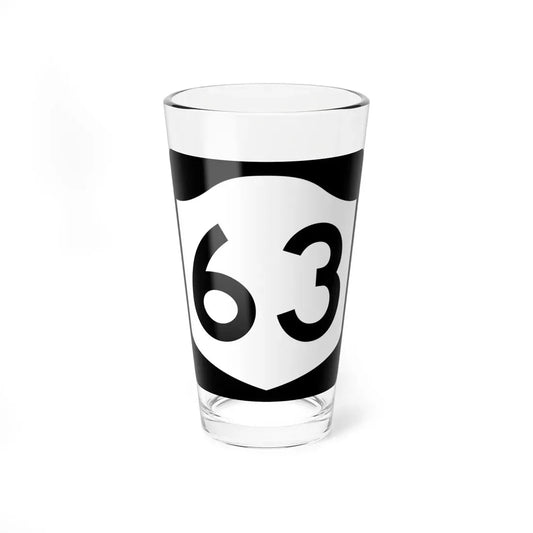 NY-63 (New York) (Road Sign) Pint Glass 16oz 16oz - Go Mug Yourself